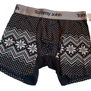 Tommy John Second Skin Boxer Briefs Black Vintage Sweater Small NWT